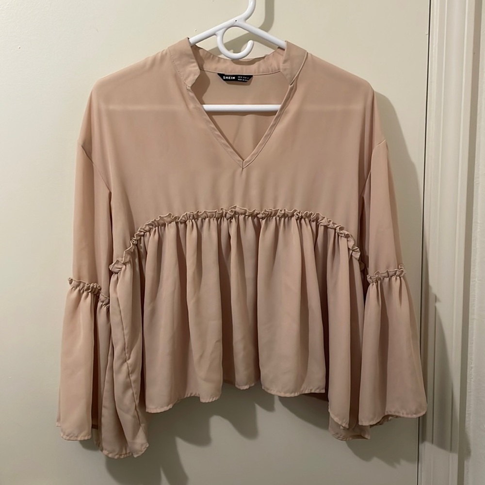 Shein, Beige Blouse, Size M